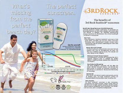 3rd Rock Sunblock® Sunscreen Lotion - Aromatherapeutic - Zinc Oxide 35 SPF